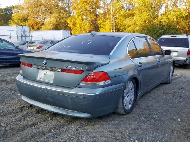 WBAGN63473DR18257 - 2003 BMW 745 LI GREEN photo 4