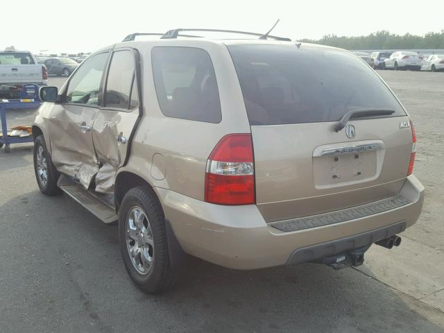 2HNYD18682H545748 - 2002 ACURA MDX TOURIN GOLD photo 3