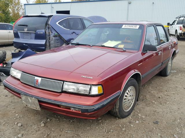 1G3AL54N5N6335872 - 1992 OLDSMOBILE CUTLASS CI ბურგუნდია ფოტო 2