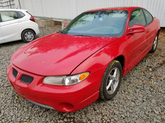 1G2WP12K5YF143436 - 2000 PONTIAC GRAND PRIX RED photo 2