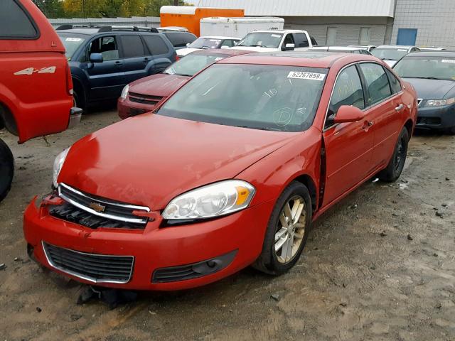 2G1WU583789177567 - 2008 CHEVROLET IMPALA LTZ RED photo 2