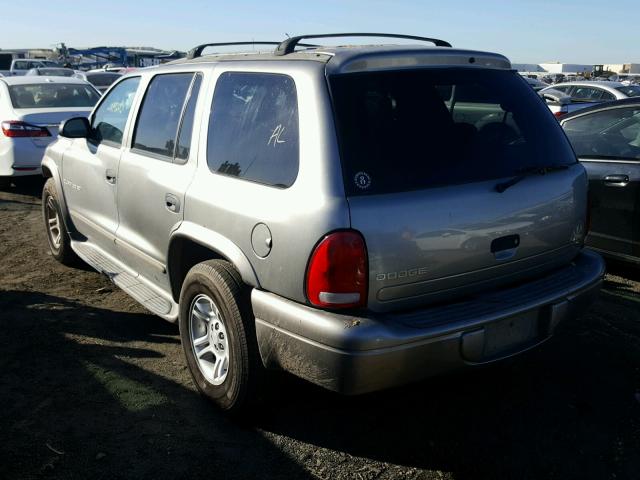 1B4HR28N31F599850 - 2001 DODGE DURANGO GRAY photo 3