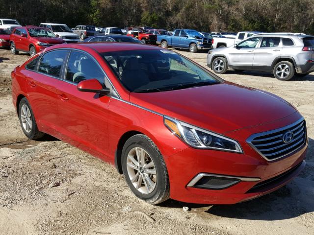 5NPE24AF5HH440157 - 2017 HYUNDAI SONATA SE RED photo 1