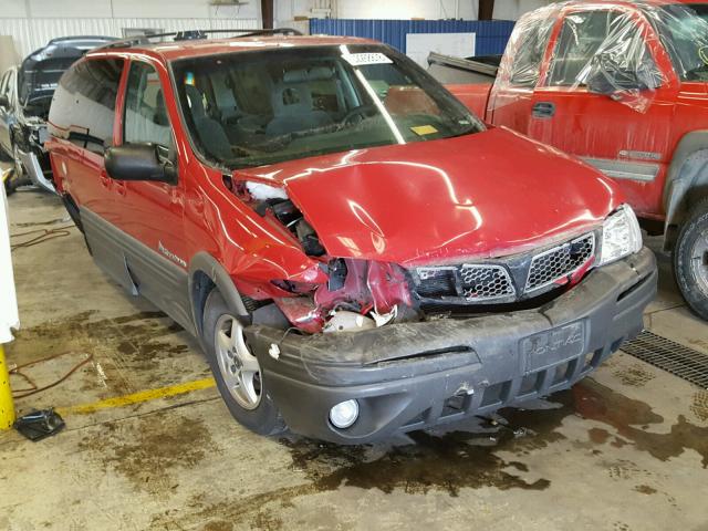 1GMDX03E81D153140 - 2001 PONTIAC MONTANA RED photo 1