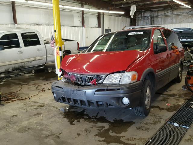 1GMDX03E81D153140 - 2001 PONTIAC MONTANA RED photo 2