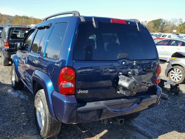 1J4GL58K32W152115 - 2002 JEEP LIBERTY LI BLUE photo 3