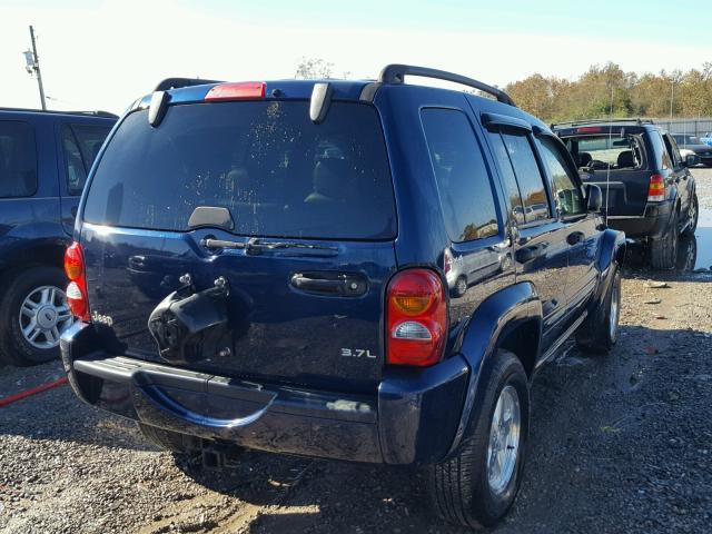 1J4GL58K32W152115 - 2002 JEEP LIBERTY LI BLUE photo 4