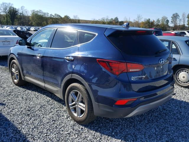 5XYZT3LB0HG436429 - 2017 HYUNDAI SANTA FE S BLUE photo 3