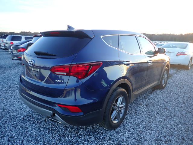 5XYZT3LB0HG436429 - 2017 HYUNDAI SANTA FE S BLUE photo 4