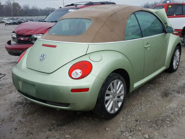 3VWRF31Y08M404496 - 2008 VOLKSWAGEN NEW BEETLE GREEN photo 4