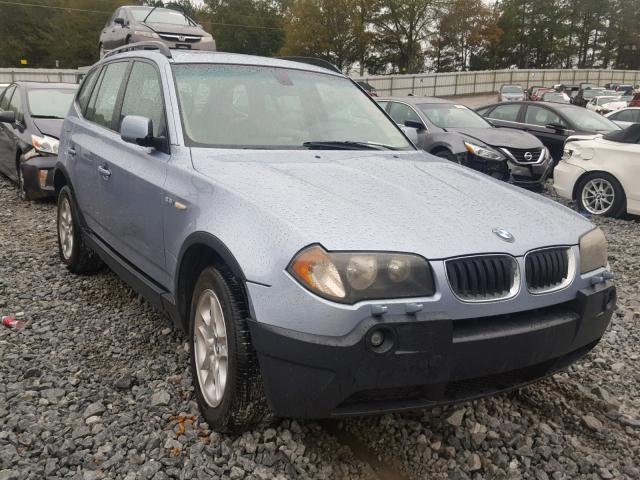 WBXPA73444WC44911 - 2004 BMW X3 2.5I BLUE photo 1