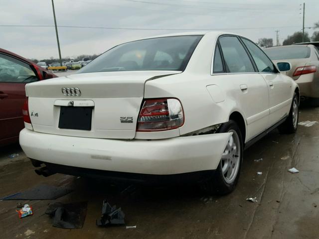 WAUED28D4XA246354 - 1999 AUDI A4 2.8 QUA WHITE photo 4