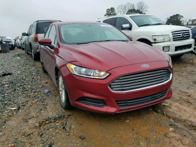 3FA6P0G7XFR288083 - 2015 FORD FUSION S RED photo 1