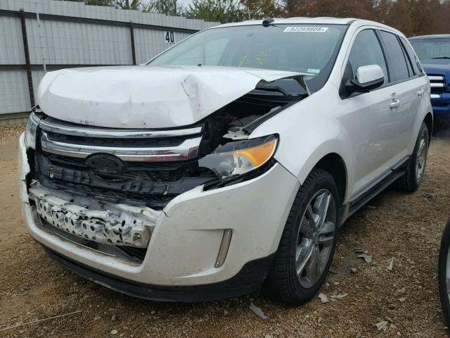 2FMDK3J9XCBA27182 - 2012 FORD EDGE SEL WHITE photo 2