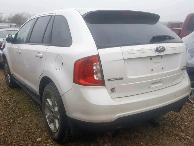 2FMDK3J9XCBA27182 - 2012 FORD EDGE SEL WHITE photo 3