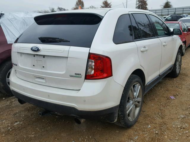 2FMDK3J9XCBA27182 - 2012 FORD EDGE SEL WHITE photo 4