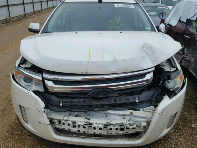 2FMDK3J9XCBA27182 - 2012 FORD EDGE SEL WHITE photo 7