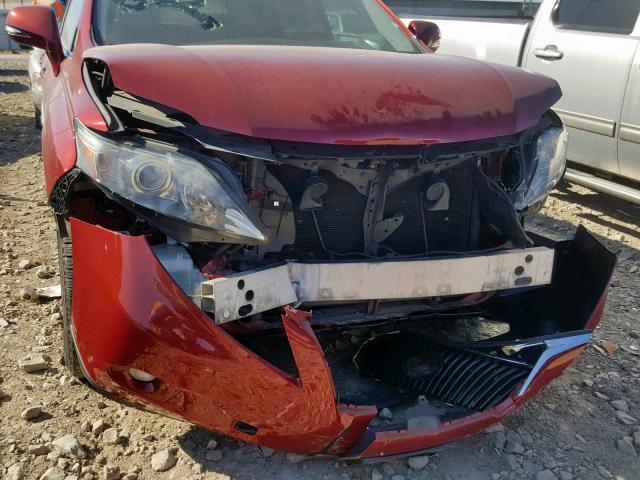 2T2BK1BAXAC060806 - 2010 LEXUS RX 350 RED photo 9