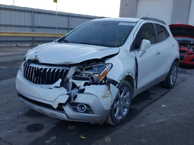 KL4CJCSB0EB728708 - 2014 BUICK ENCORE WHITE photo 2