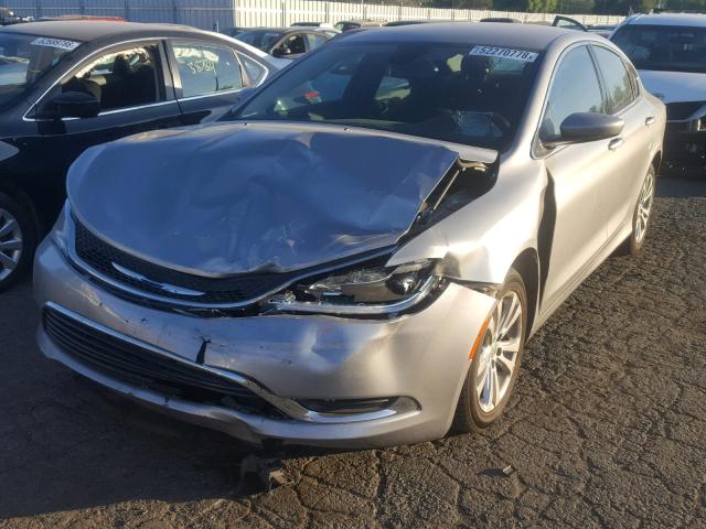 1C3CCCAB9FN644845 - 2015 CHRYSLER 200 LIMITE SILVER photo 2