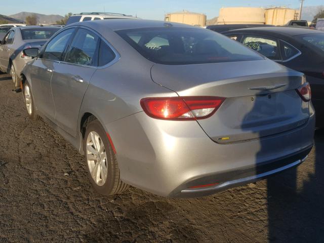 1C3CCCAB9FN644845 - 2015 CHRYSLER 200 LIMITE SILVER photo 3