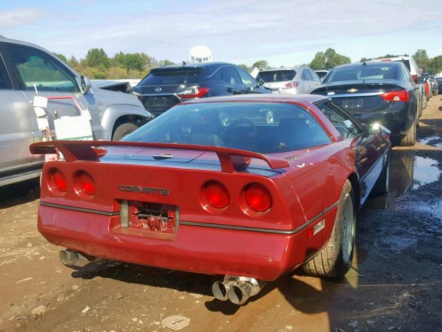 1G1AY0788E5104196 - 1984 CHEVROLET CORVETTE RED photo 4