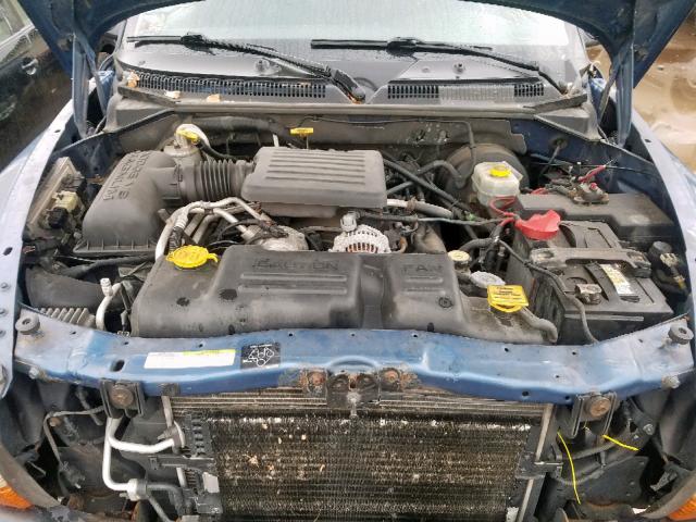 1B7HG38N72S562887 - 2002 DODGE DAKOTA QUA BLUE photo 7