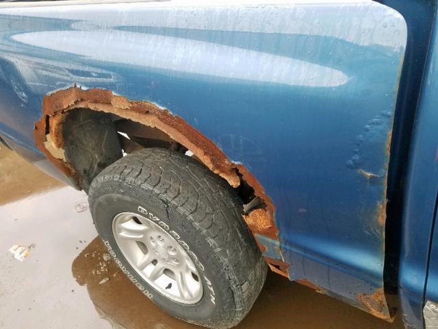 1B7HG38N72S562887 - 2002 DODGE DAKOTA QUA BLUE photo 9