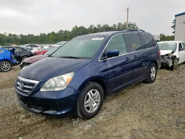 5FNRL38705B075372 - 2005 HONDA ODYSSEY EX BLUE photo 2