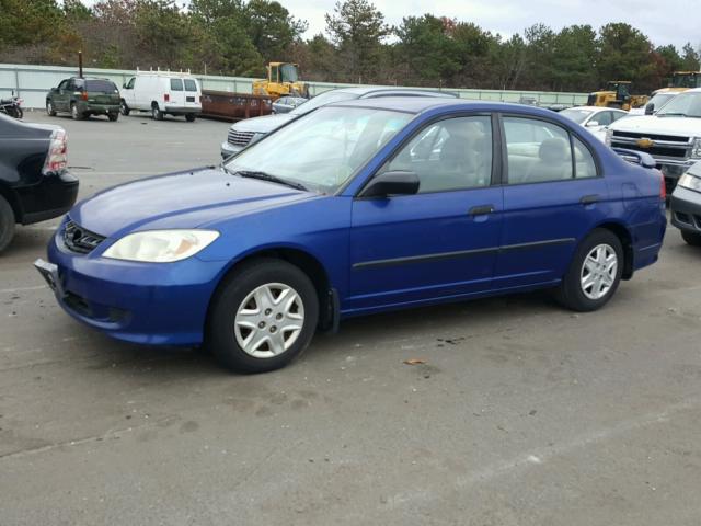 1HGES16375L005663 - 2005 HONDA CIVIC DX V BLUE photo 2