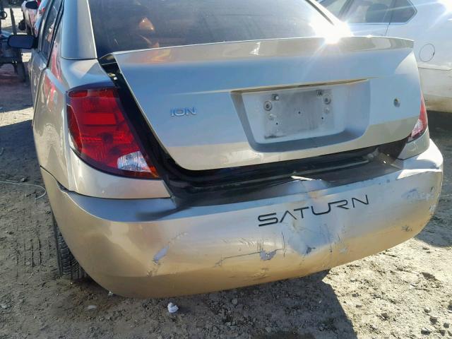 1G8AJ55F16Z150225 - 2006 SATURN ION LEVEL GOLD photo 9