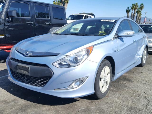 KMHEC4A4XCA035175 - 2012 HYUNDAI SONATA HYB BLUE photo 2