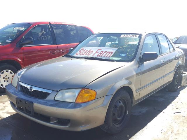 JM1BJ2243Y0311645 - 2000 MAZDA PROTEGE DX TAN photo 2