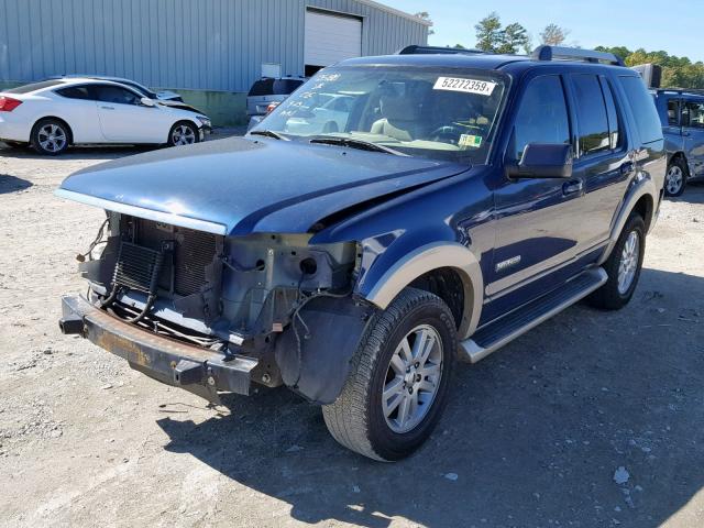 1FMEU64E86UA46837 - 2006 FORD EXPLORER E BLUE photo 2