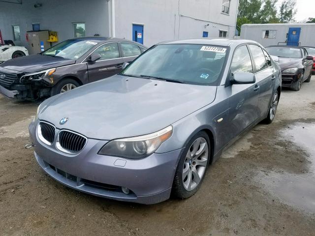 WBANE73537CM56202 - 2007 BMW 530 I GRAY photo 2