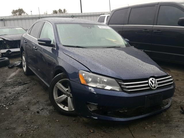 1VWBP7A38DC126145 - 2013 VOLKSWAGEN PASSAT SE BLUE photo 1