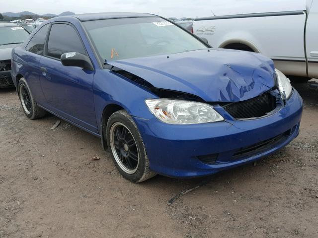 1HGEM21104L039867 - 2004 HONDA CIVIC DX V BLUE photo 1