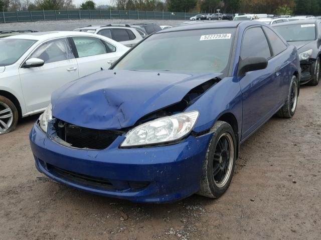 1HGEM21104L039867 - 2004 HONDA CIVIC DX V BLUE photo 2