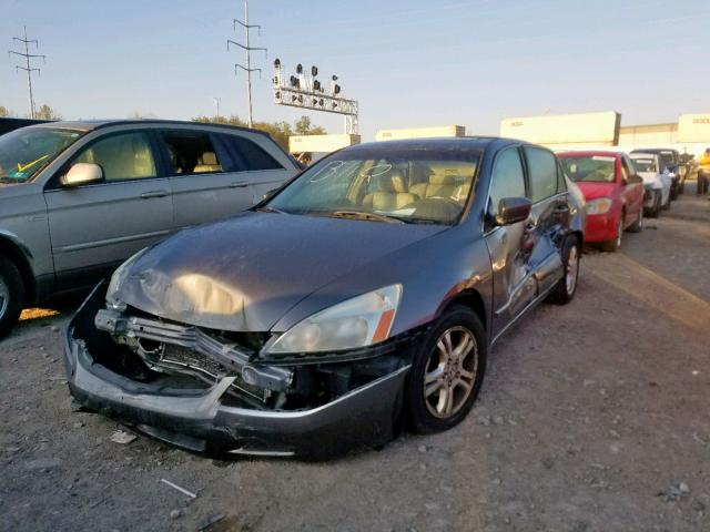 1HGCM56837A030997 - 2007 HONDA ACCORD EX GRAY photo 2