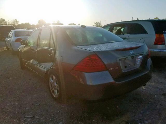 1HGCM56837A030997 - 2007 HONDA ACCORD EX GRAY photo 3