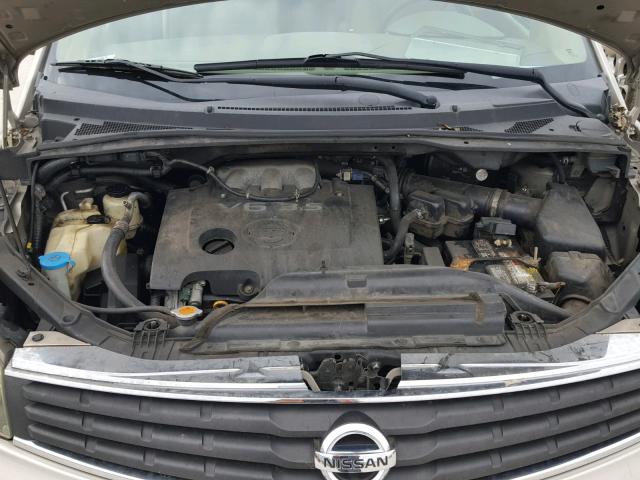 5N1BV28U17N130018 - 2007 NISSAN QUEST S TAN photo 7