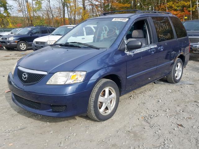 JM3LW28A730356008 - 2003 MAZDA MPV WAGON BLUE photo 2