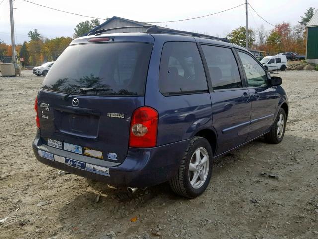 JM3LW28A730356008 - 2003 MAZDA MPV WAGON BLUE photo 4