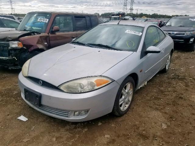 1ZWFT61L115615120 - 2001 MERCURY COUGAR V6 SILVER photo 2