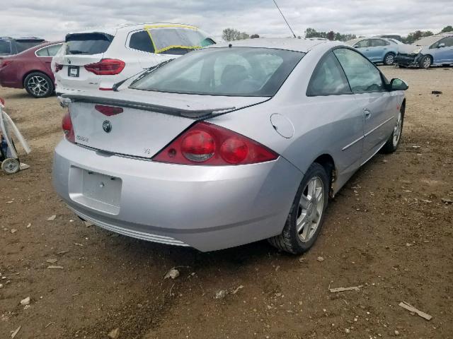 1ZWFT61L115615120 - 2001 MERCURY COUGAR V6 SILVER photo 4