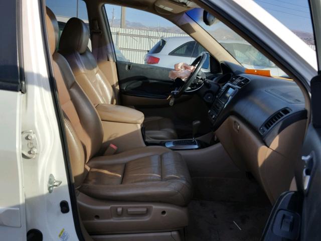 2HNYD18906H508676 - 2006 ACURA MDX TOURIN WHITE photo 5