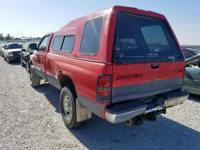 3B7KF26Z6XM520669 - 1999 DODGE RAM 2500 RED photo 3