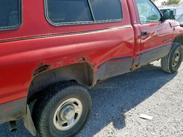 3B7KF26Z6XM520669 - 1999 DODGE RAM 2500 RED photo 9