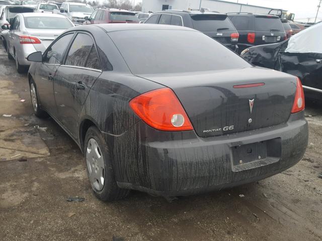 1G2ZF57B684269557 - 2008 PONTIAC G6 VALUE L BLACK photo 3