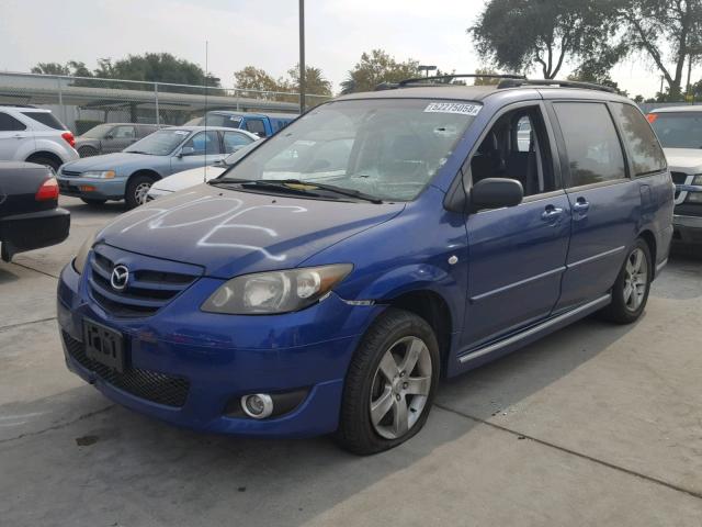 JM3LW28J940507254 - 2004 MAZDA MPV WAGON BLUE photo 2